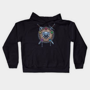 Mark of wolf color Kids Hoodie